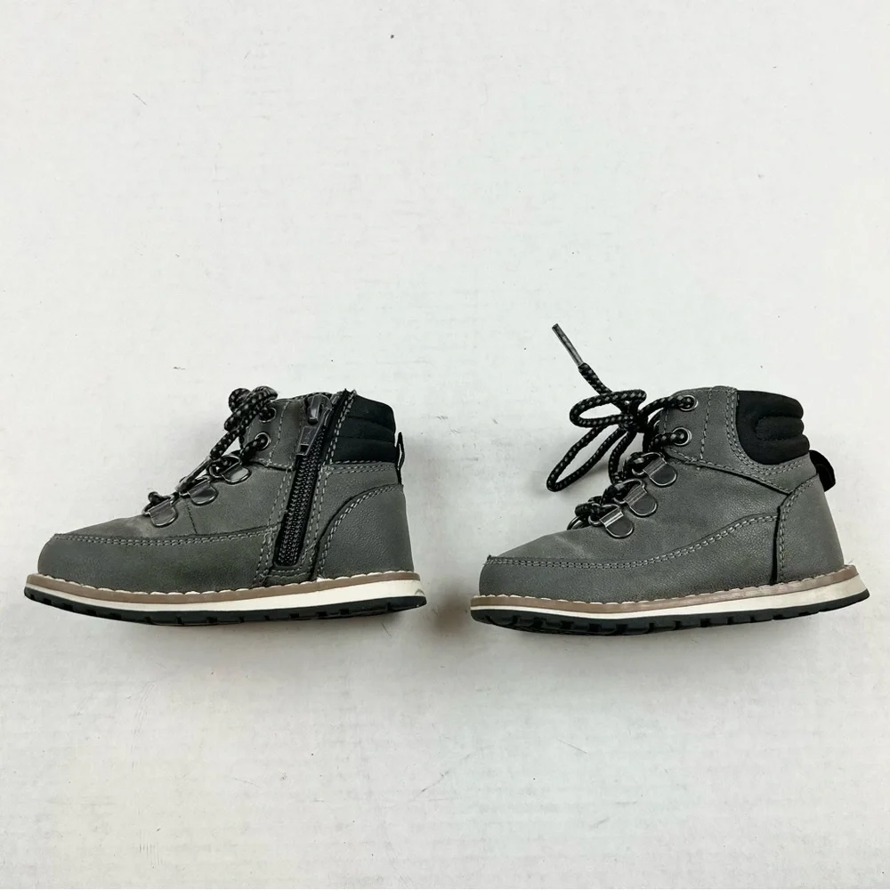 The Children Place Grey Zip/Tie Boots